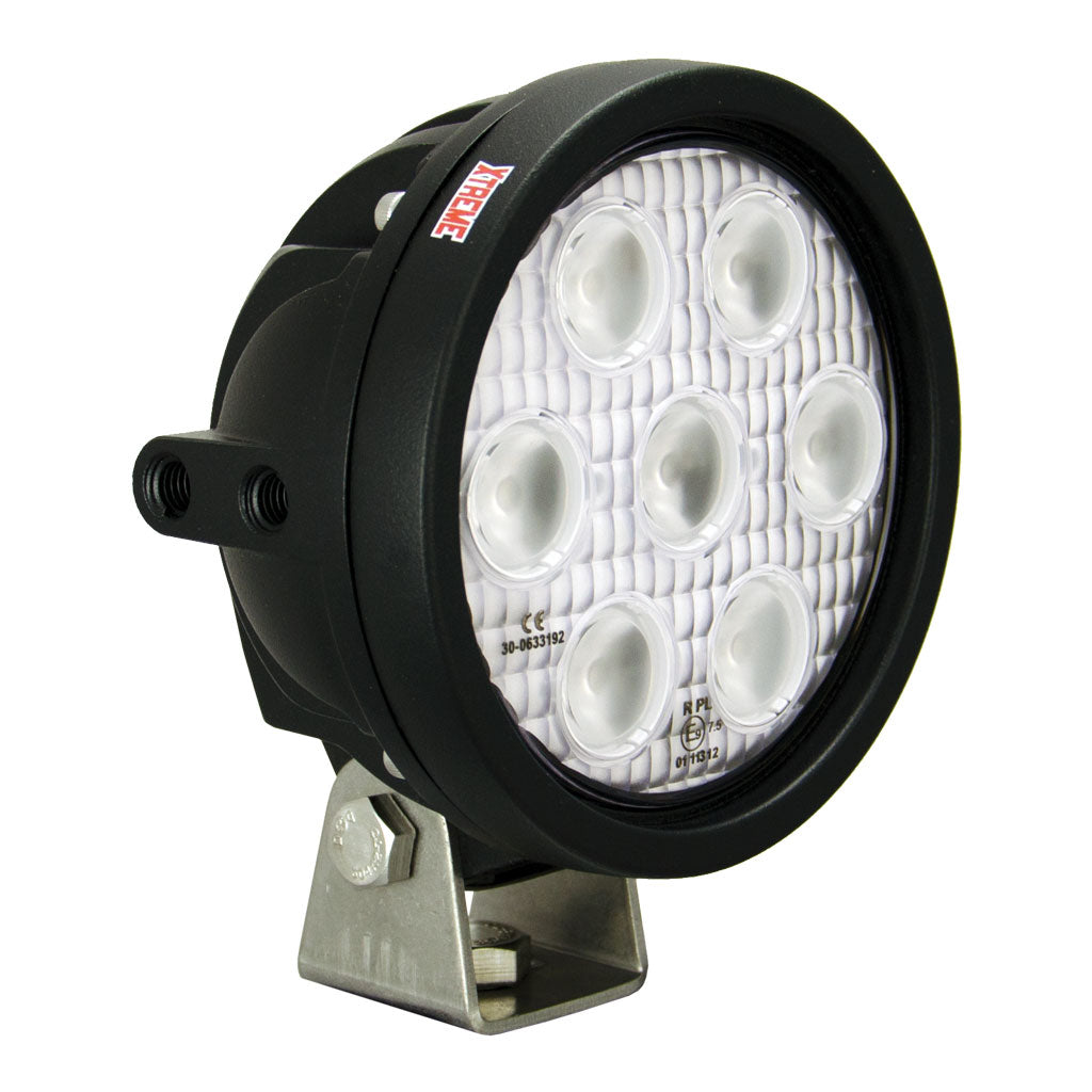LED-Arbeitsscheinwerfer | 12V | 6x3W | 1100 Lumen | schwenkbar | rund |  Kunststoff